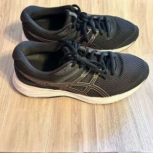ASICS Black Mesh Running Shoes